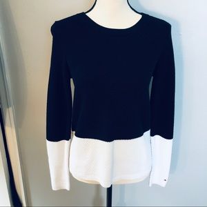 Tommy Hilfiger Black & White Fitted Sweater